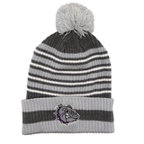 Bulldog Embroidered Pom Beanies