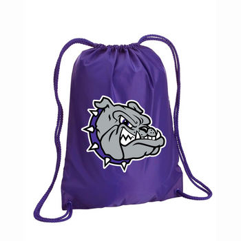 Bulldog Drawstring Backpack 16-1/2" x 19" Larger Size - Rose Promos