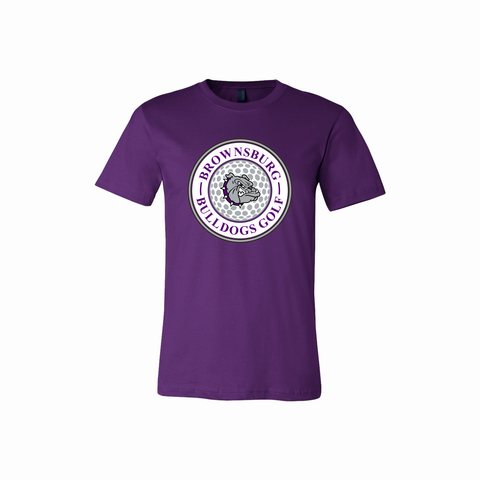 Brownsburg Bulldogs Golf T-Shirt Purple - Rose Promos