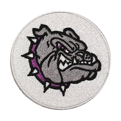 Brownsburg Embroidered Heat Transfer Bulldog Patches - Rose Promos
