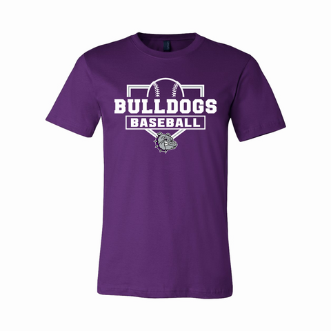 Bulldogs Baseball T-Shirt - Purple - Rose Promos