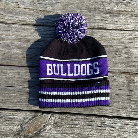 Custom "Bulldogs" Pom Beanie - Rose Promos