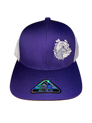Embroidered White Bulldog Hat - Rose Promos