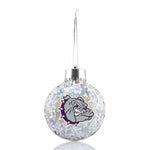 Silver Confetti Bulldog Ornament