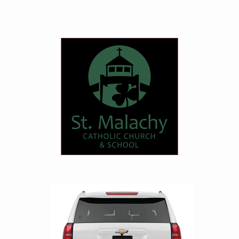 St. Malachy 4x4 Green Decal - Rose Promos