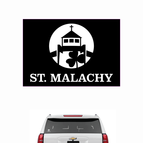 St. Malachy 4x6 White Decal - Rose Promos