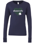 Youth Sparkle Shamrocks Heart Tee - Rose Promos