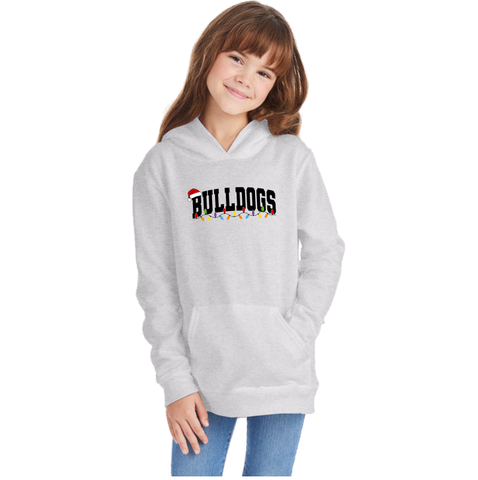 Bulldogs Christmas Lights Youth Hoodie